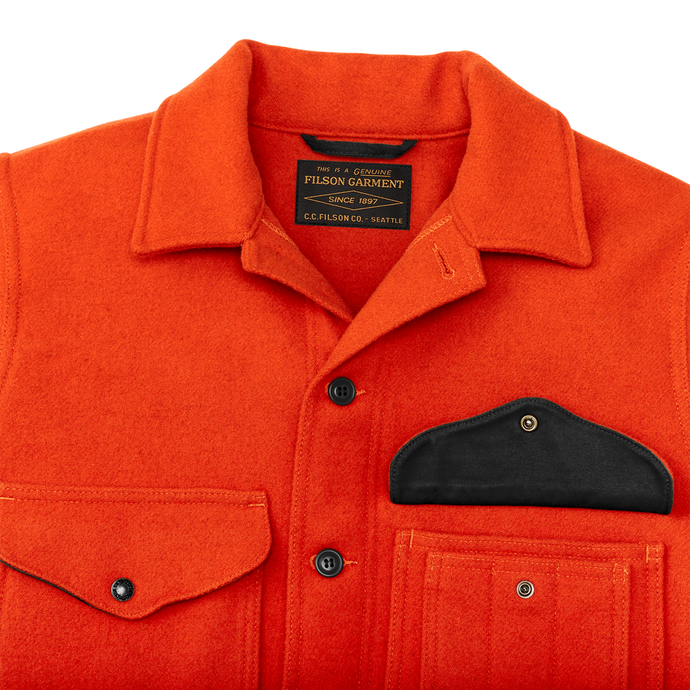 Alternate view of the Filson Mackinaw Wool Cruiser Jacket - Flame