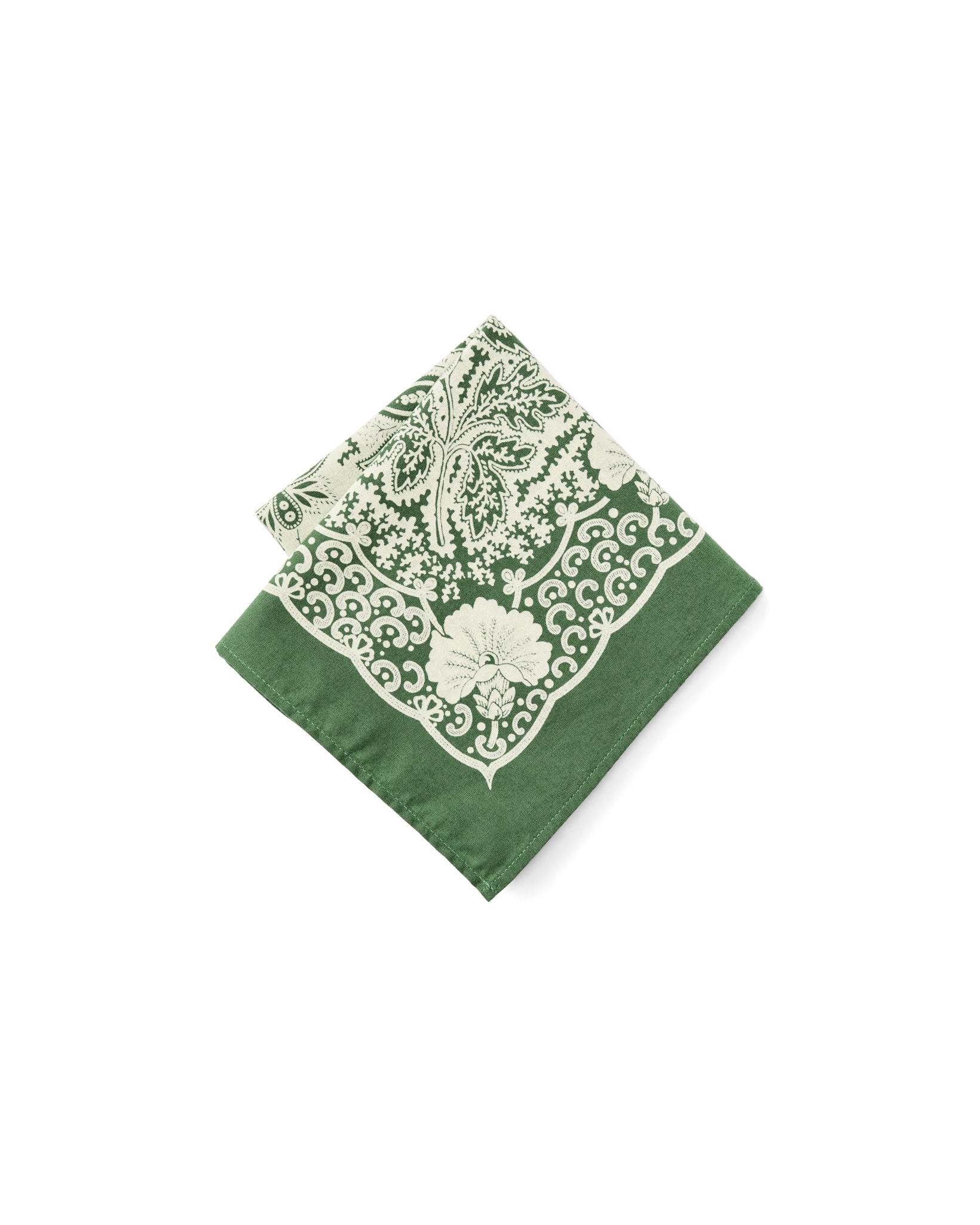 Alternate view of the Filson Paisley Bandana - Green
