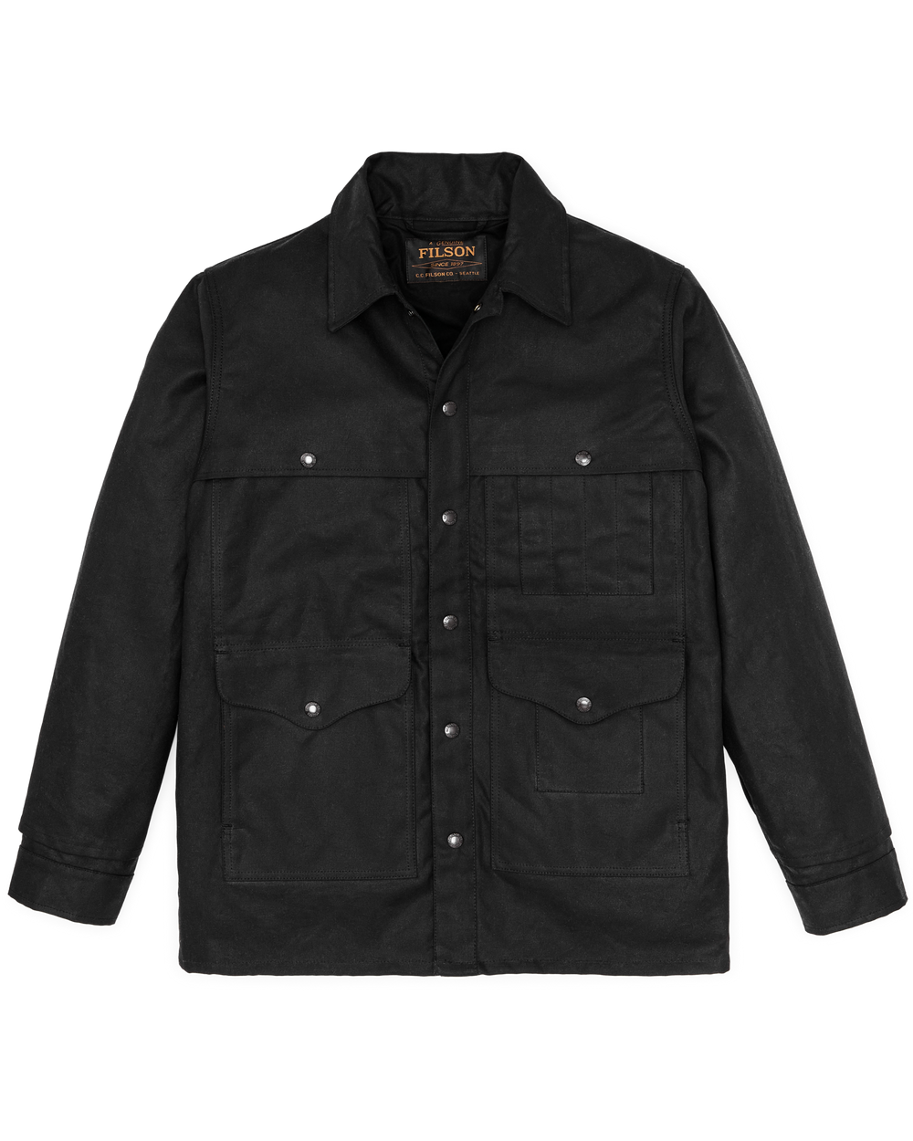 Lined Tin Cloth Cruiser Jacket - Black | Filson Lined Tin Cloth Cruiser Jacket - Black | Filson