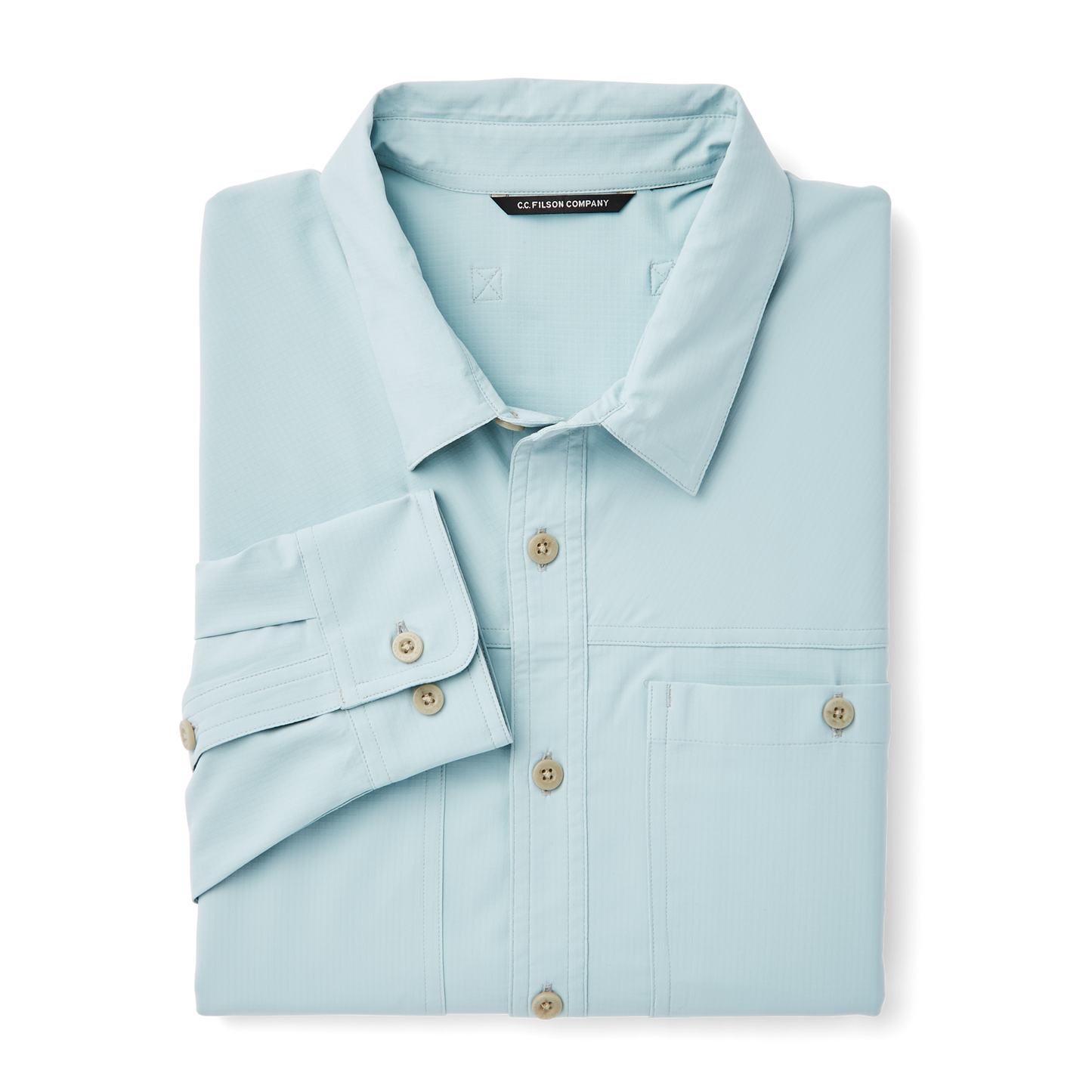 Alternate view of the Filson Ultra-light Shirt - Gulf Blue