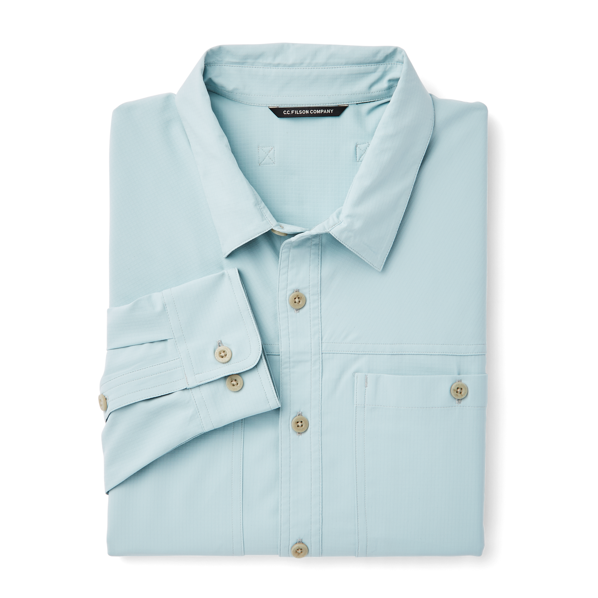 Alternate view of the Filson Ultra-light Shirt - Gulf Blue