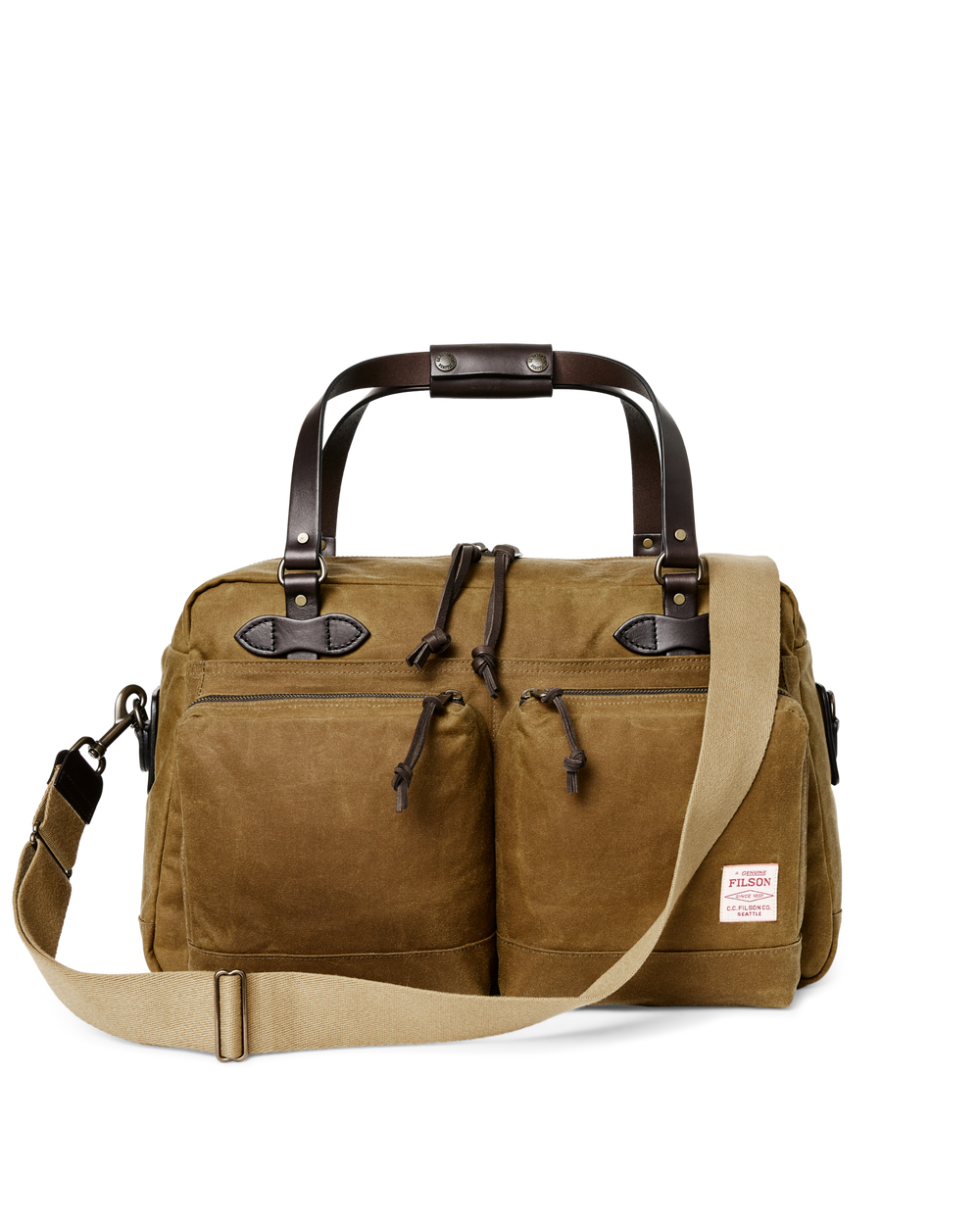 48 Hour Tin Cloth Duffle Bag - Dark Tan | Filson