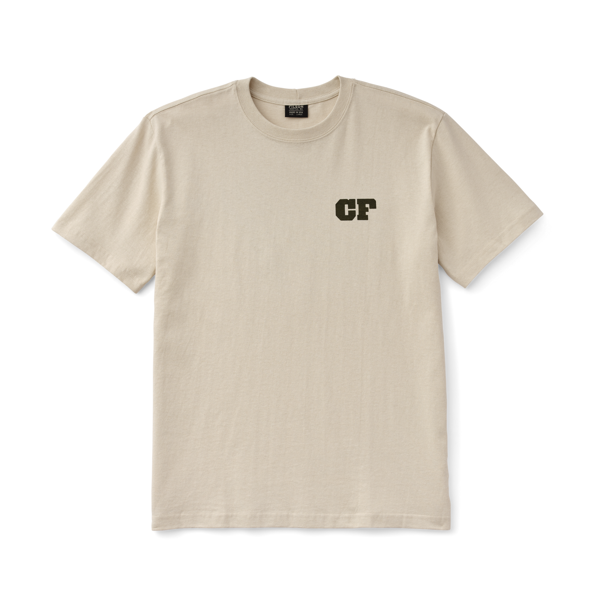 Front-facing image of the Filson Coldfoot T-shirt - Light Stone