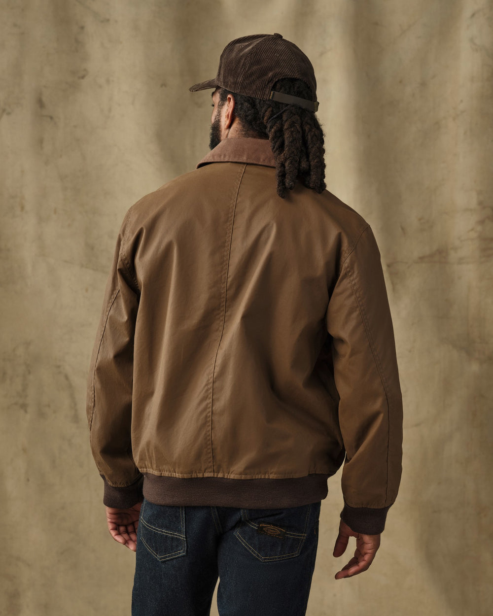 Cover Cloth Bomber Jacket - Dark Tan