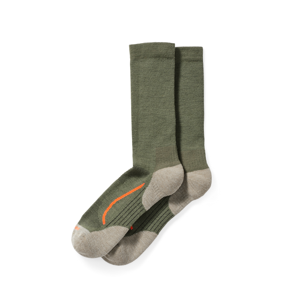 Front-facing image of the Filson X Country Outdoorsman Socks - Green Blaze