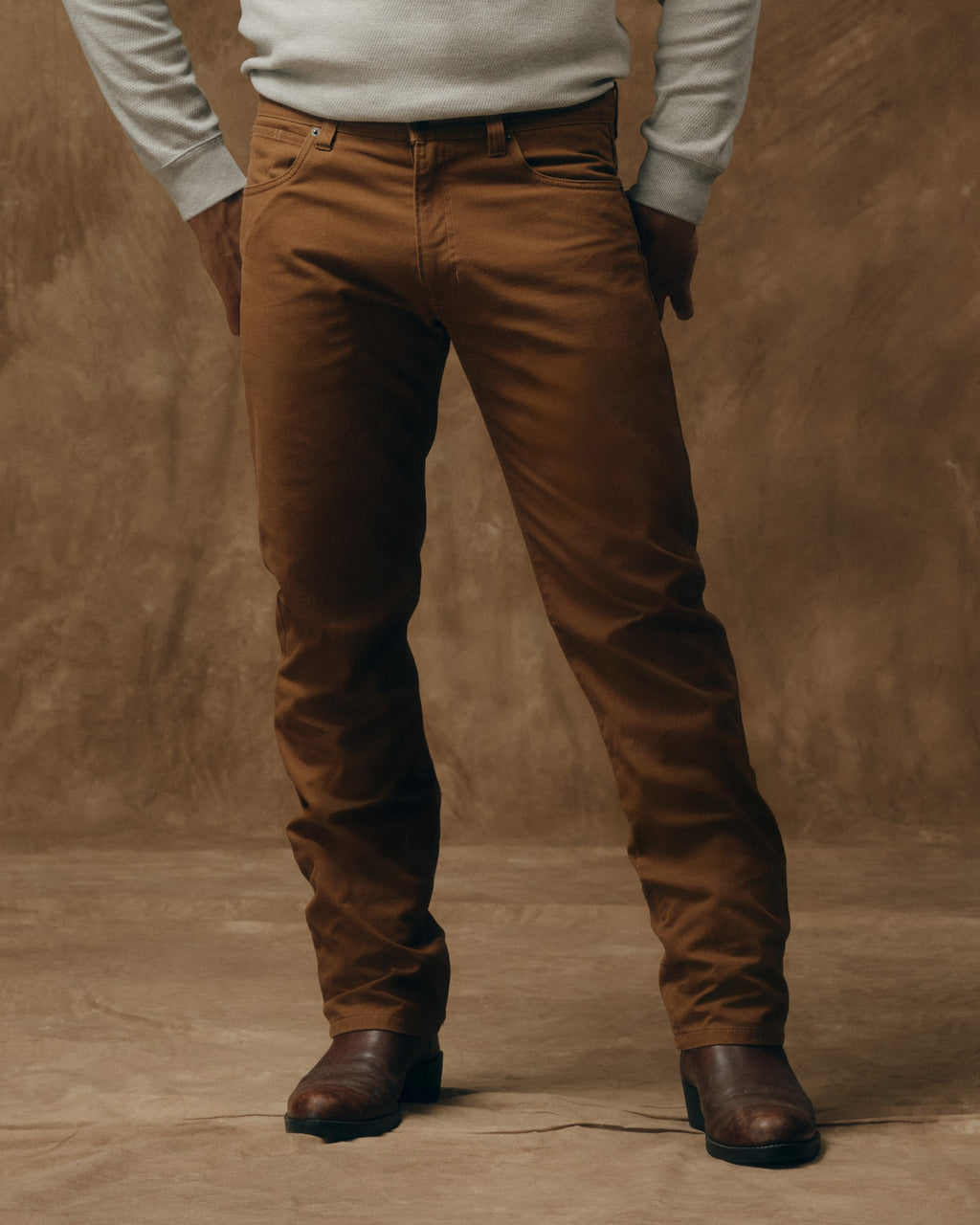 Dry Tin Cloth 5-pocket Pants - Whiskey 34x30