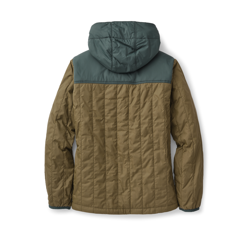 Alternate view of the Filson Women's Ultralight Hooded Jacket - Dark Olive/dark Spruce