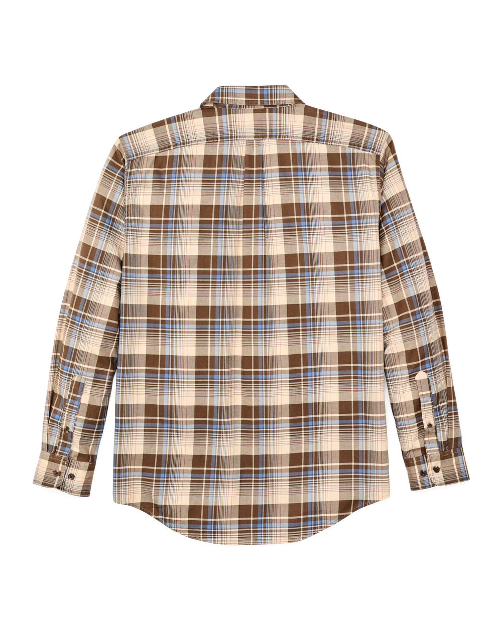Alternate view of the Filson Lightweight Alaskan Guide Shirt - Cream / Blue / Multi Plaid