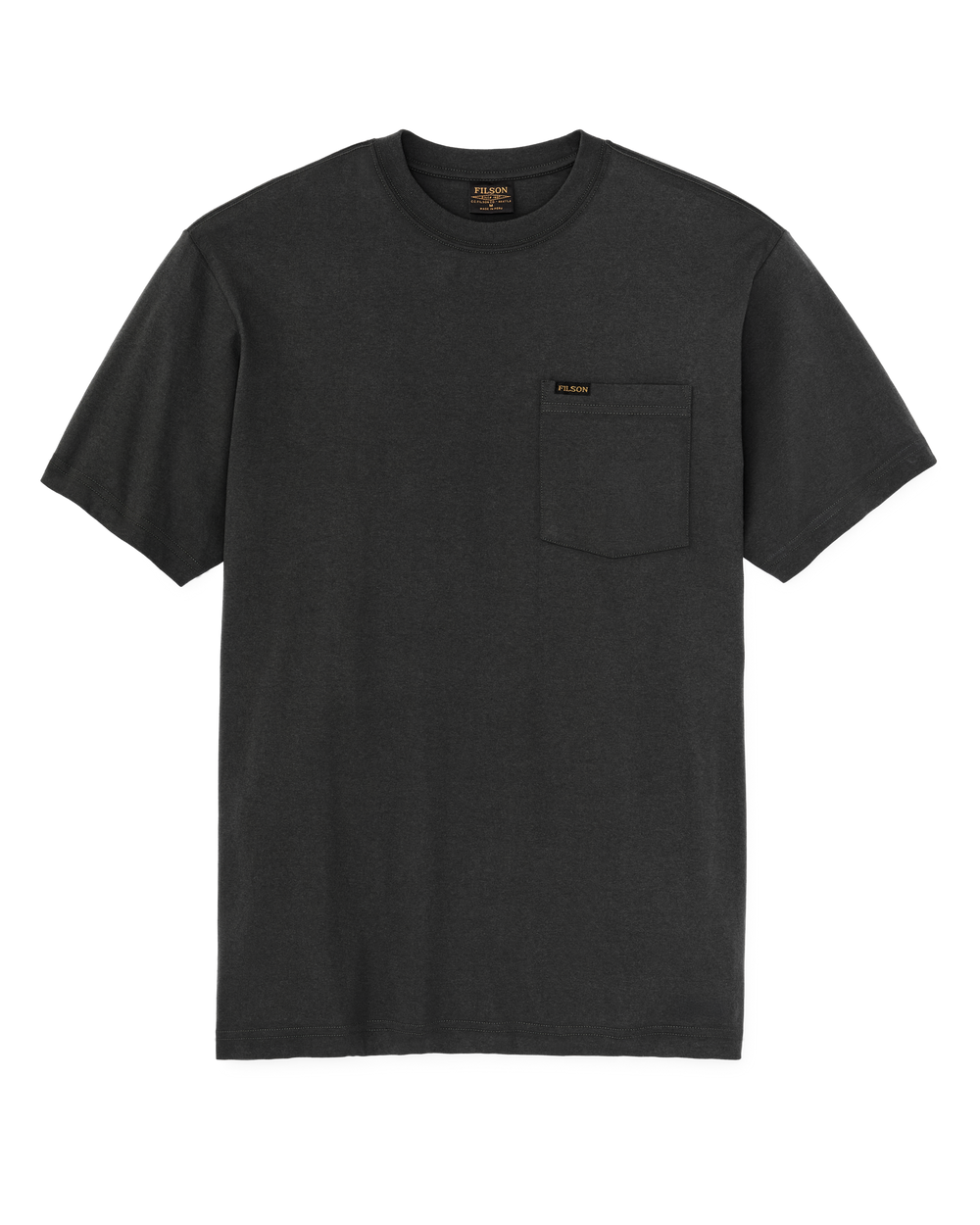 Front-facing image of the Filson Outfitter Pocket T-shirt - Faded Black