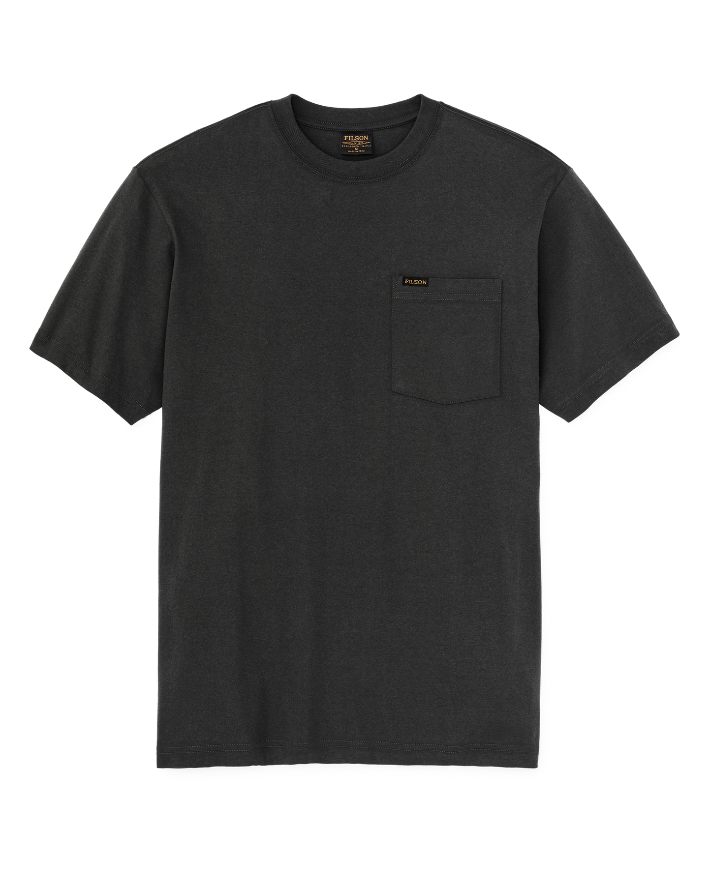 Front-facing image of the Filson Outfitter Pocket T-shirt - Faded Black