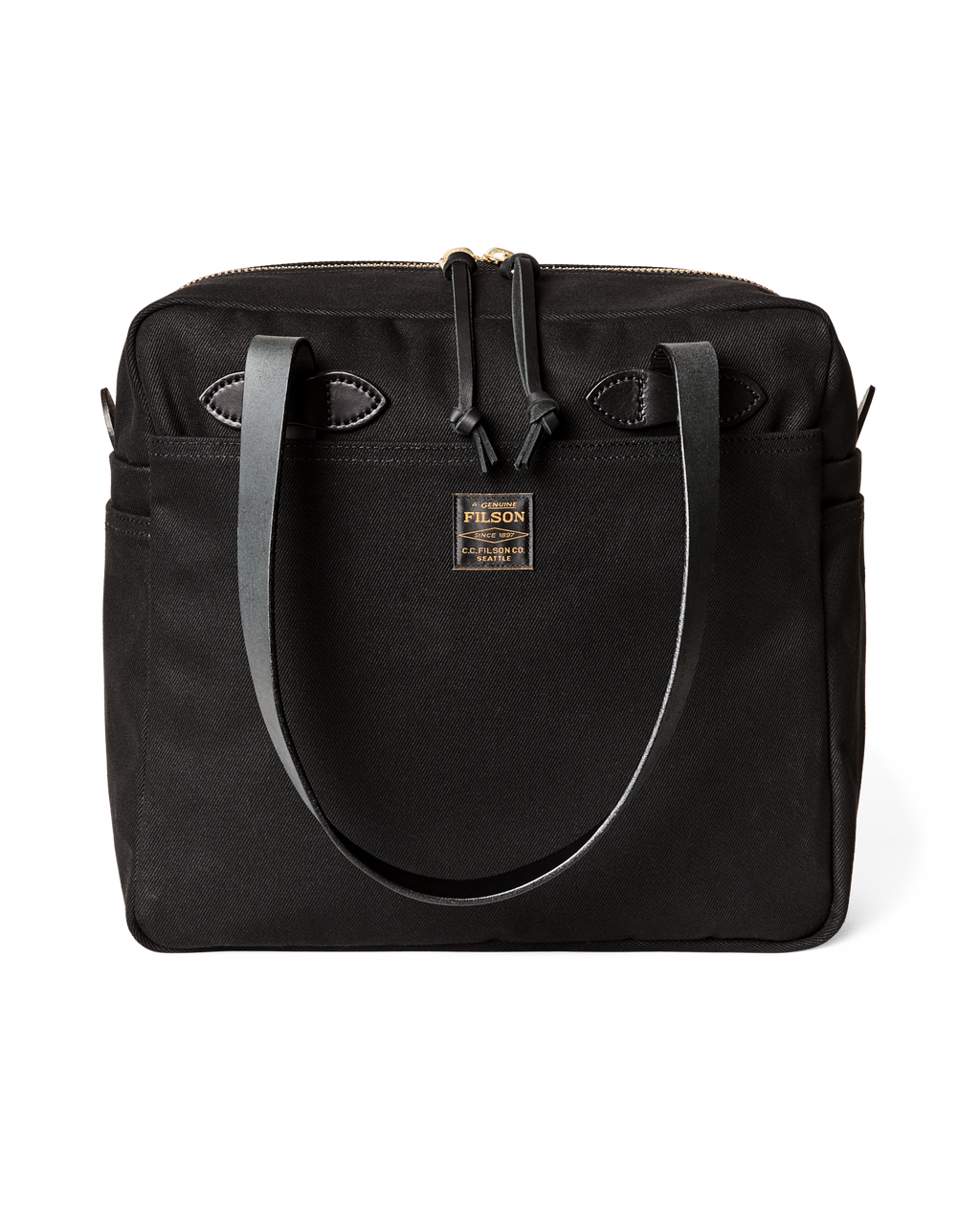 Rugged Twill Zipper Tote Bag - Black | Filson