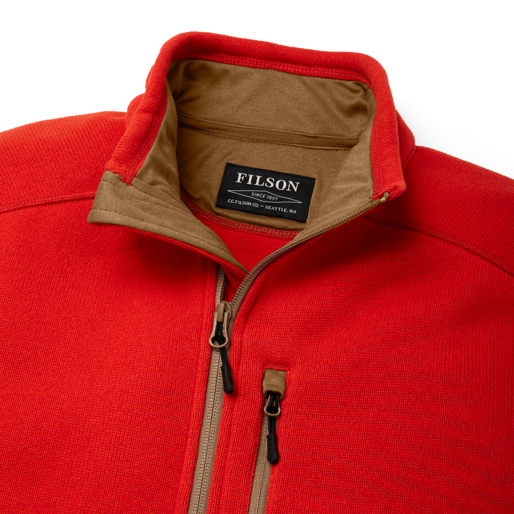Alternate view of the Filson Ridgeway Fleece Vest - Steelhead Red