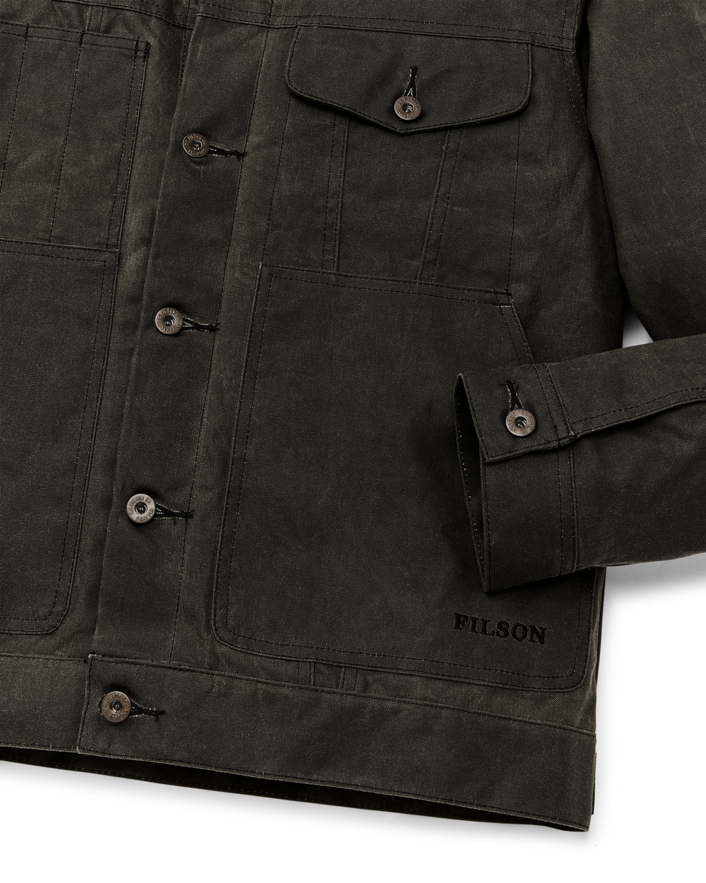 Alternate view of the Filson Tin Cloth Short Lined Cruiser Jacket - Beluga