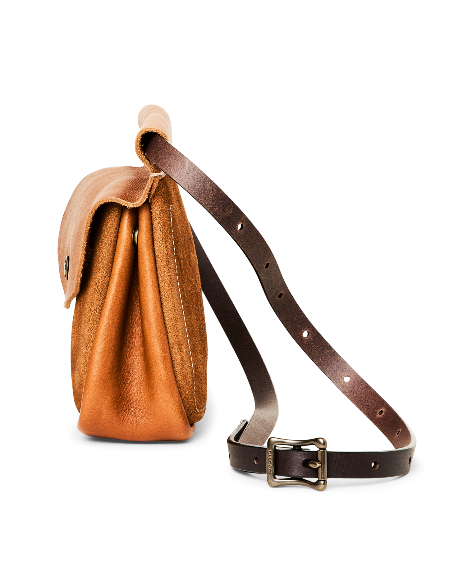 Suede Leather Convertible Field Bag - Saddle Brown