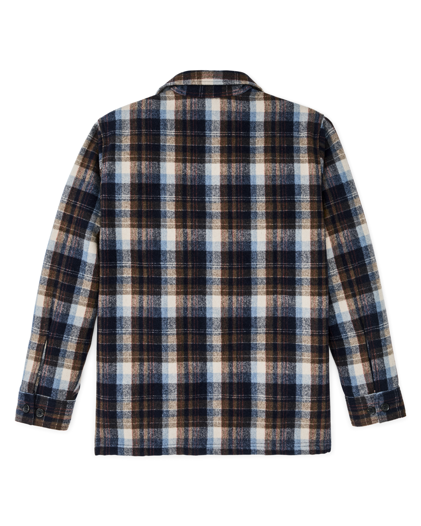 Wool Jac-shirt - Brown / Light Blue Multi Plaid