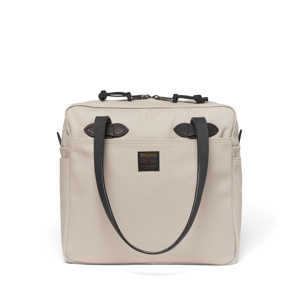 Front-facing image of the Filson Rugged Twill Tote Bag With Zipper - Twine