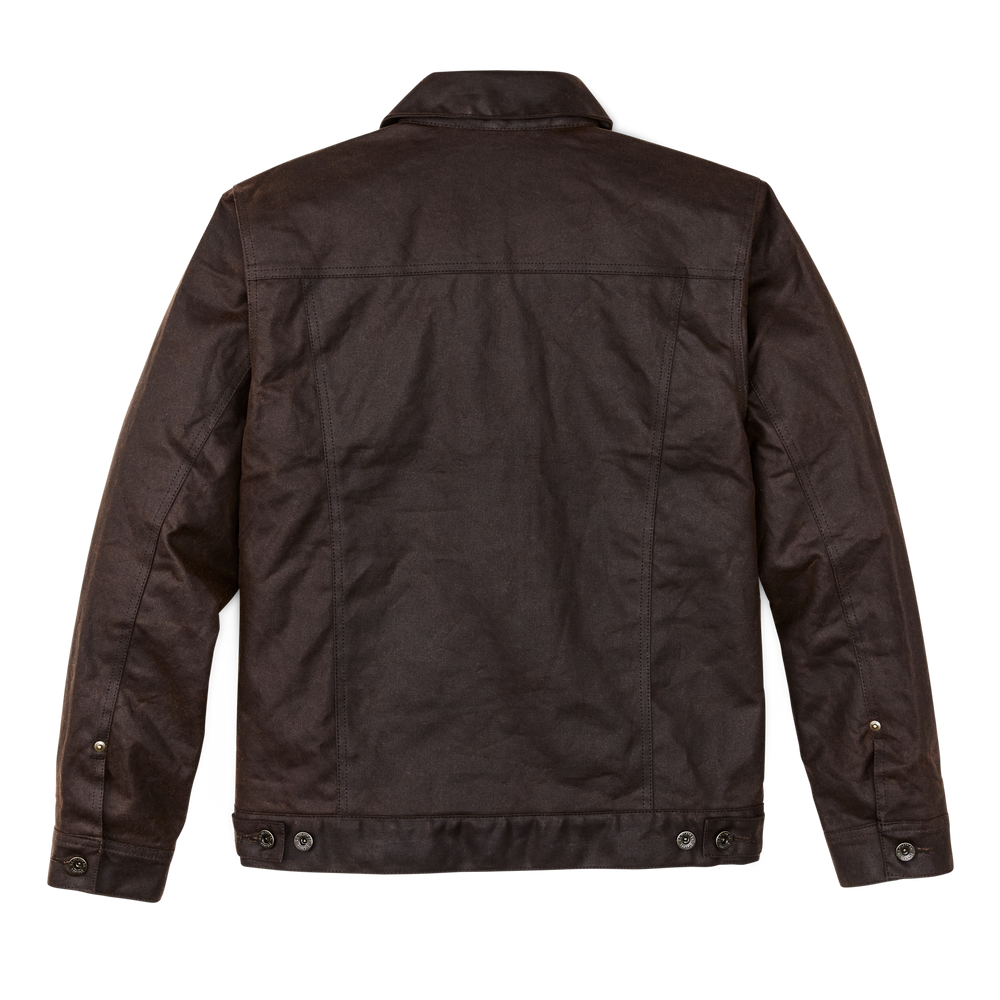 Alternate view of the Filson Tin Cloth Short Lined Cruiser Jacket - Dark Brown