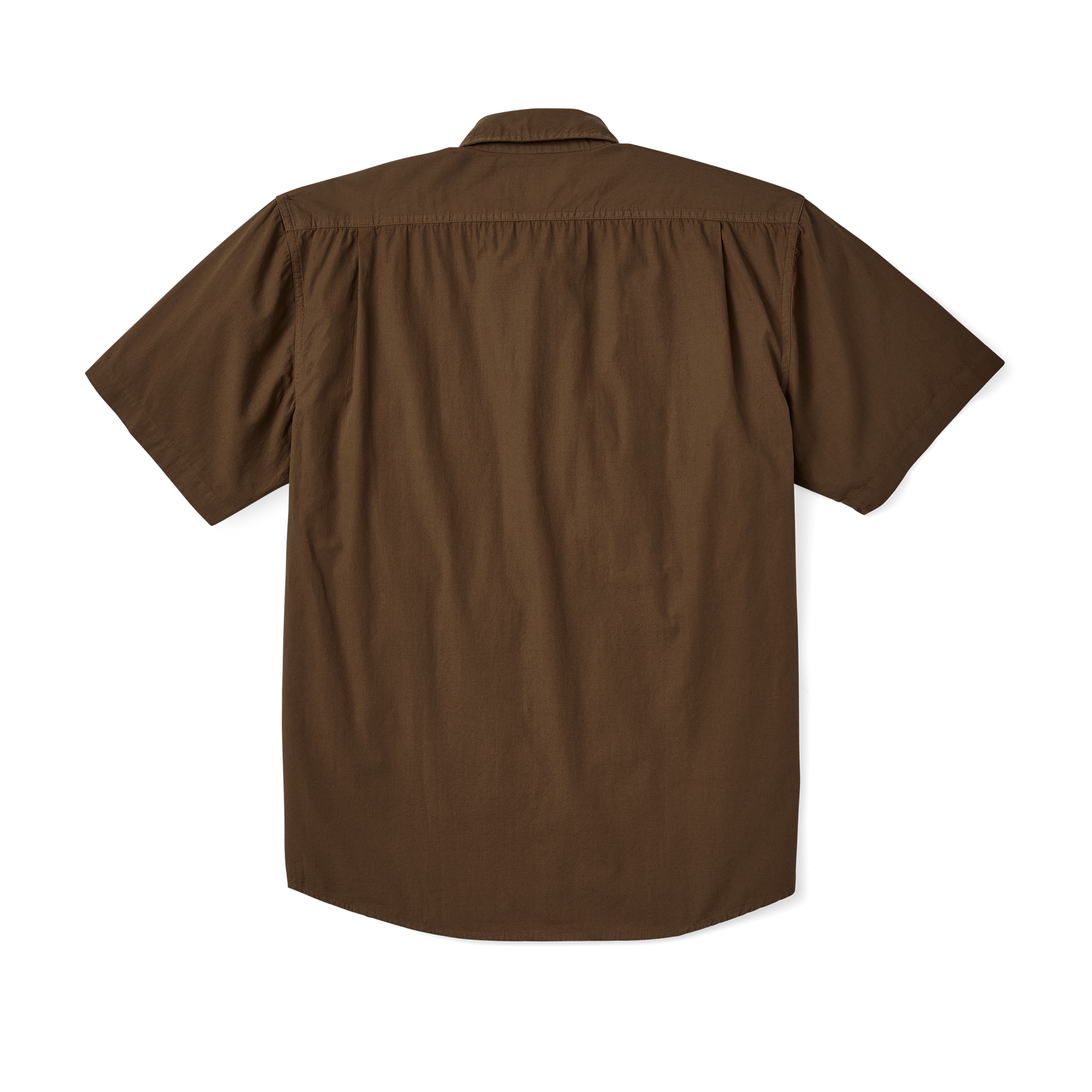 Alternate view of the Filson Filson's Washed Short Sleeve Feather Cloth Shirt - Lab Brown