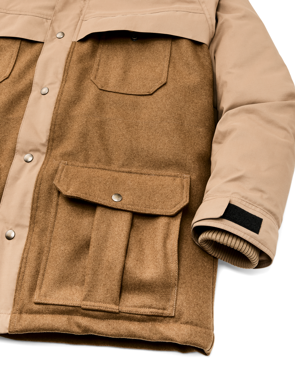 Alternate view of the Filson Filson X Crescent Down Works Parka - Dark Tan / Tan