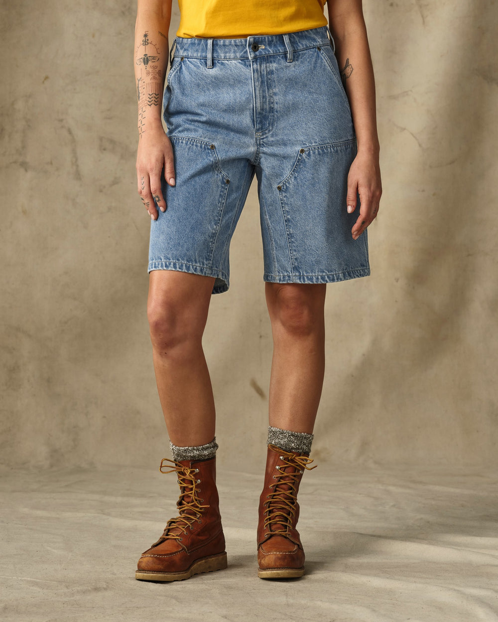 Women's 11-oz. Denim Work Shorts - Medium Indigo