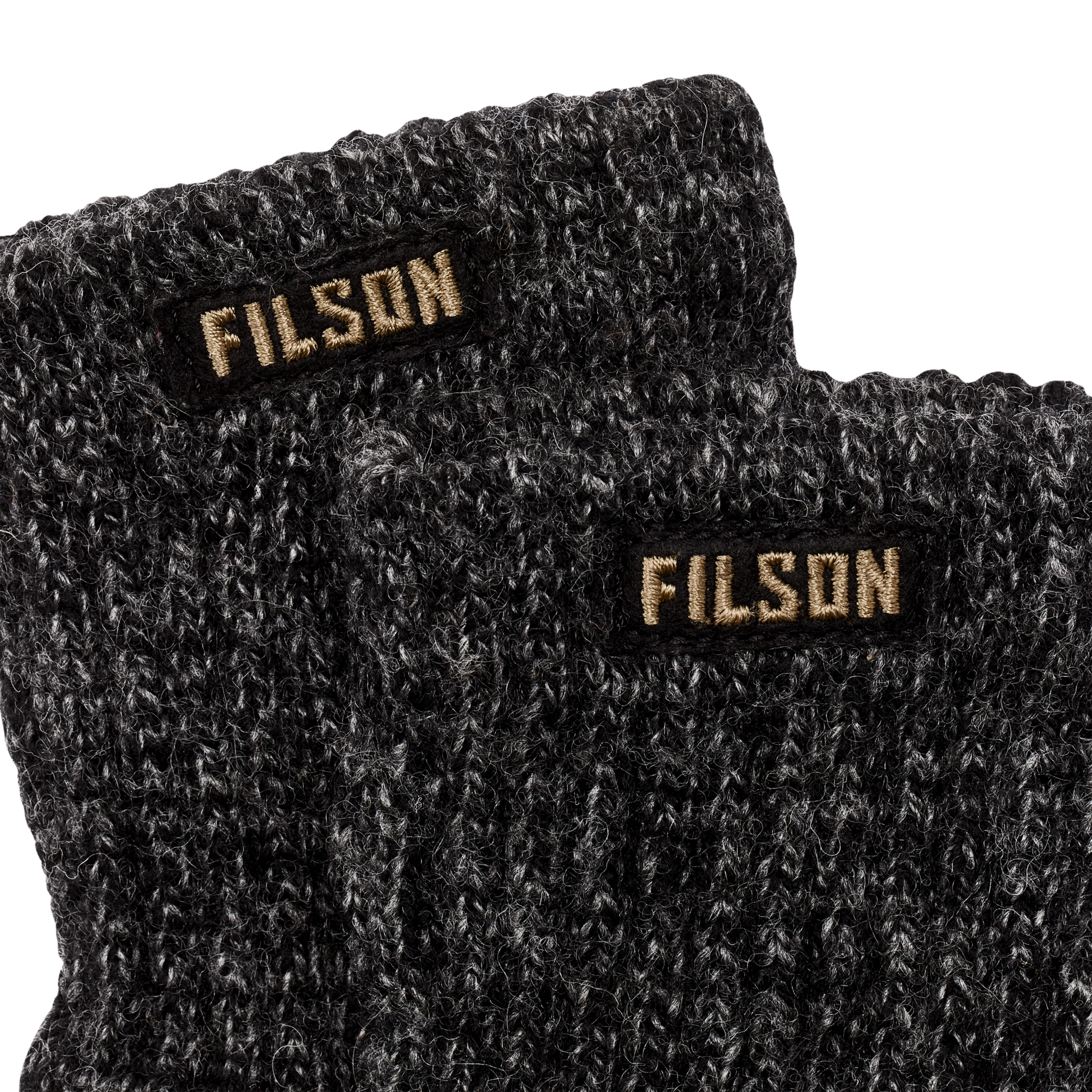 Alternate view of the Filson Full Finger Knit Gloves  - Charcoal