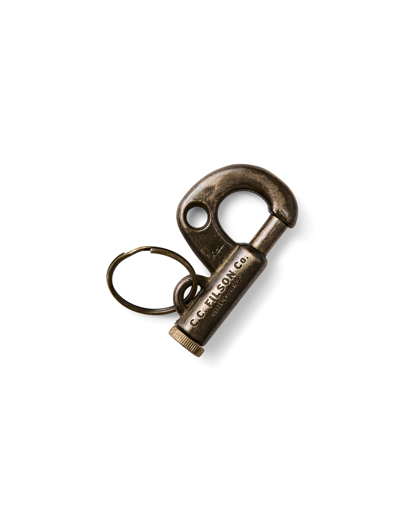 Coal Iron Forge Brass Piston Key Hook - Brass