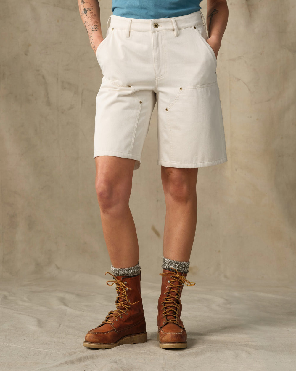 Women's 11-oz. Denim Work Shorts - Natural Seed