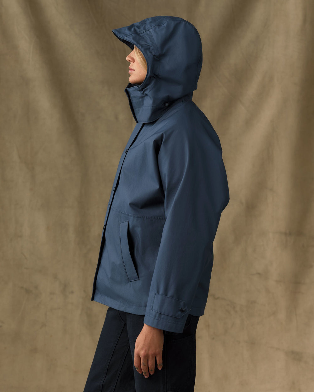 Women's Harbor Front Waxed Jacket - Navy