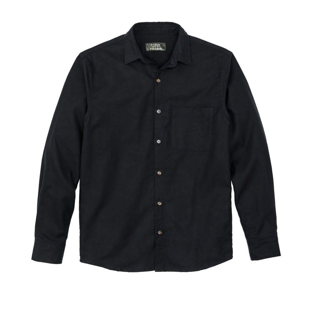 Front-facing image of the Filson Filson X Freeman Weathervane Shirt - Navy