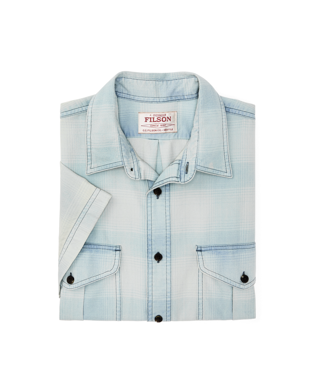 Short Sleeve Lightweight Alaskan Guide Shirt - Indigo Plaid