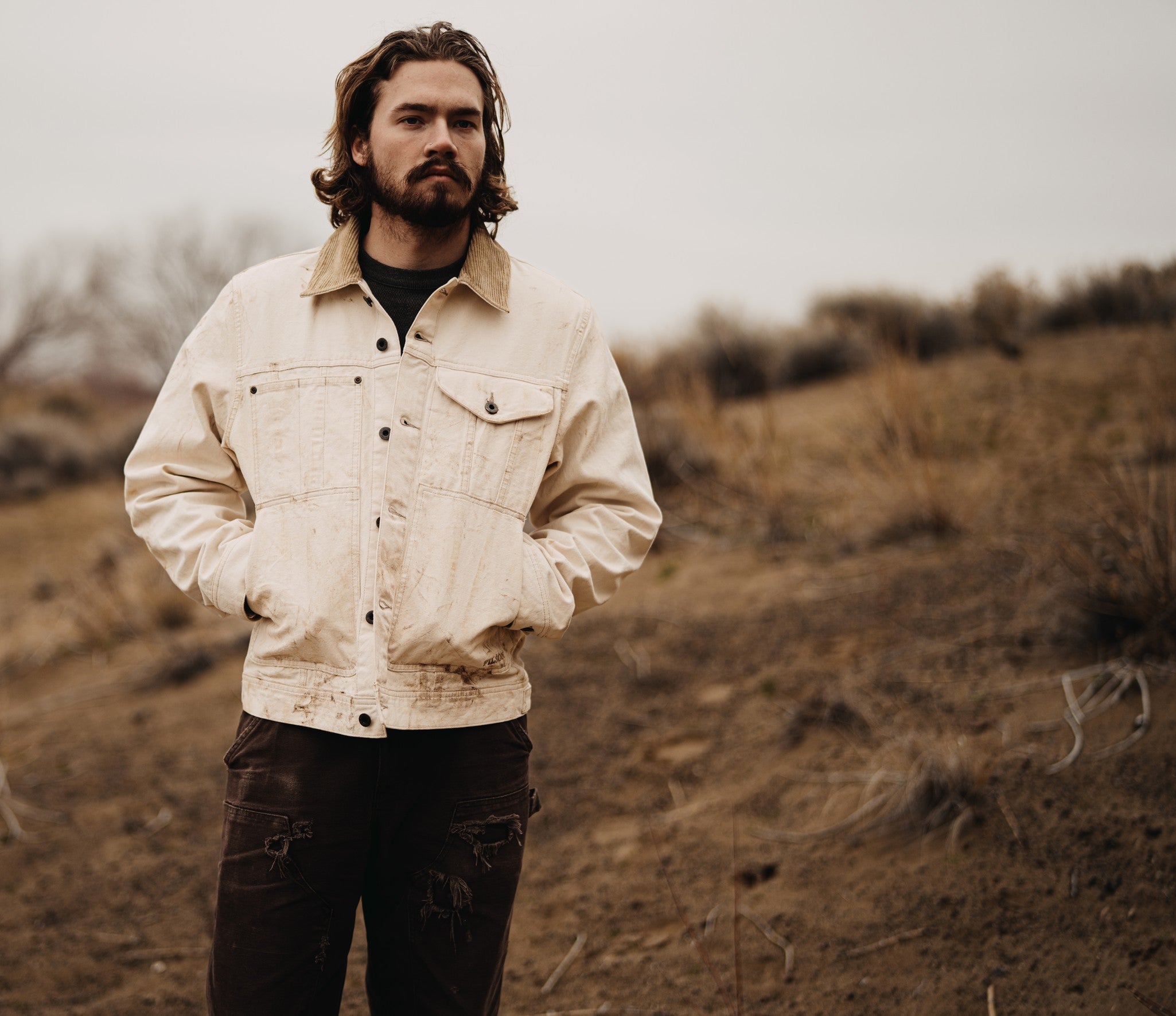 Rustic Canvas Short Cruiser Jacket - Natural Seed | Filson