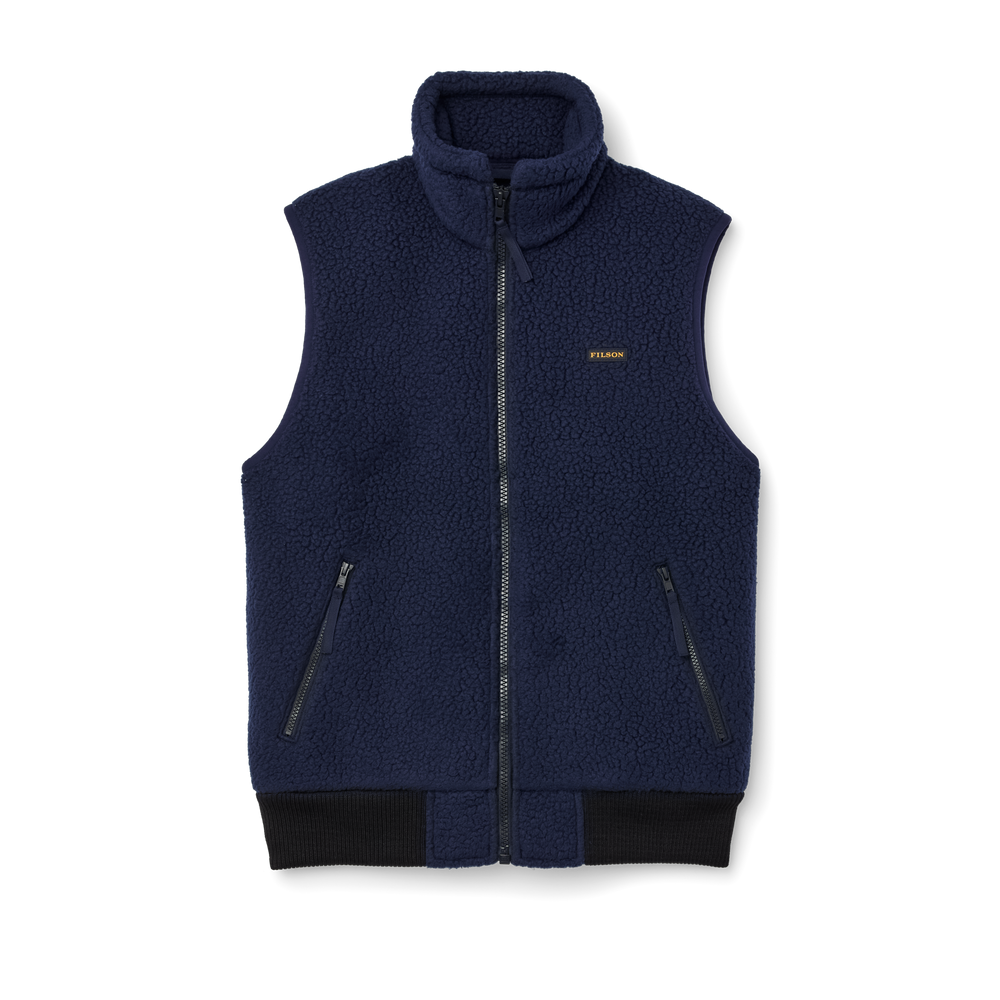 Front-facing image of the Filson Sherpa Fleece Vest - Fathom