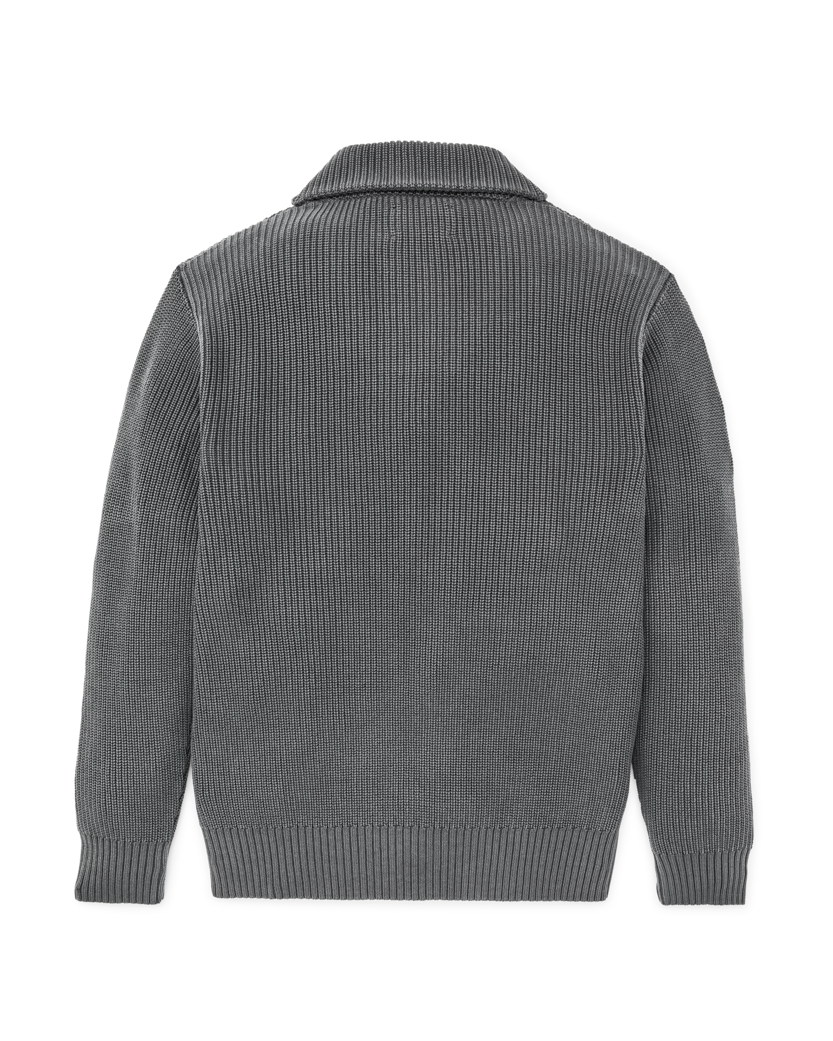 Alternate view of the Filson Vintage Cotton Shawl Neck Sweater - Charcoal