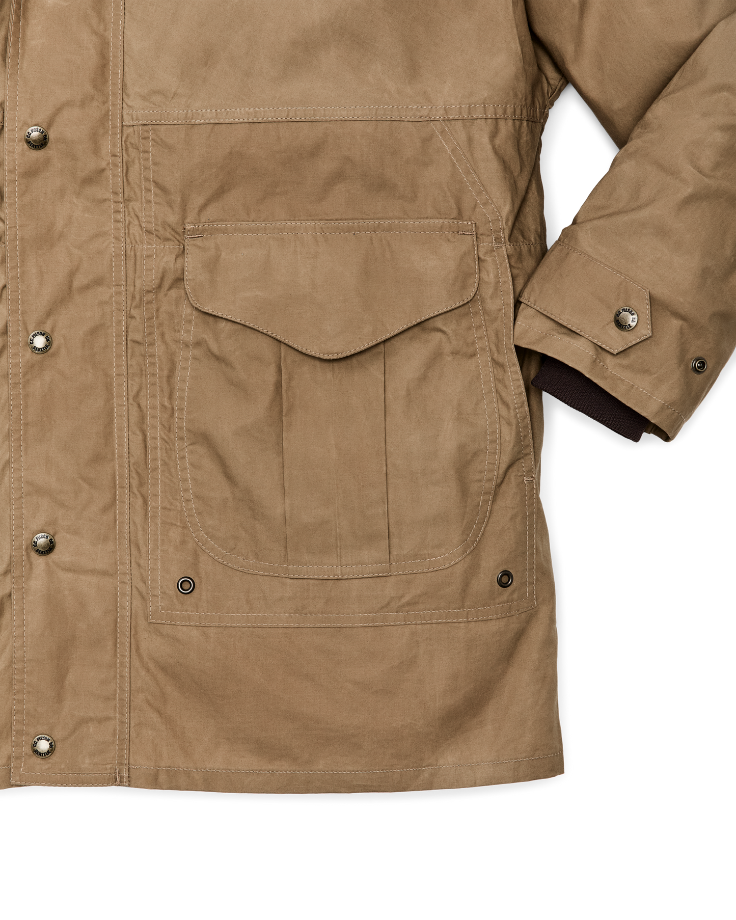 Dry Wax Omak Coat - Dark Beige