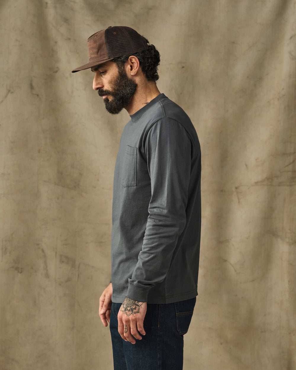 Long Sleeve Outfitter Pocket T-Shirt - Dark Slate