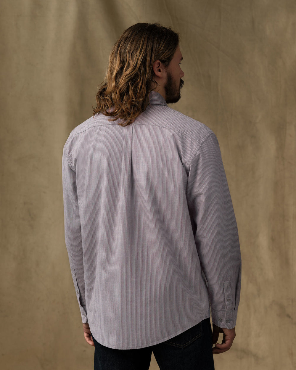 Chambray Button-Down Shirt - Vintage Gray Stripe
