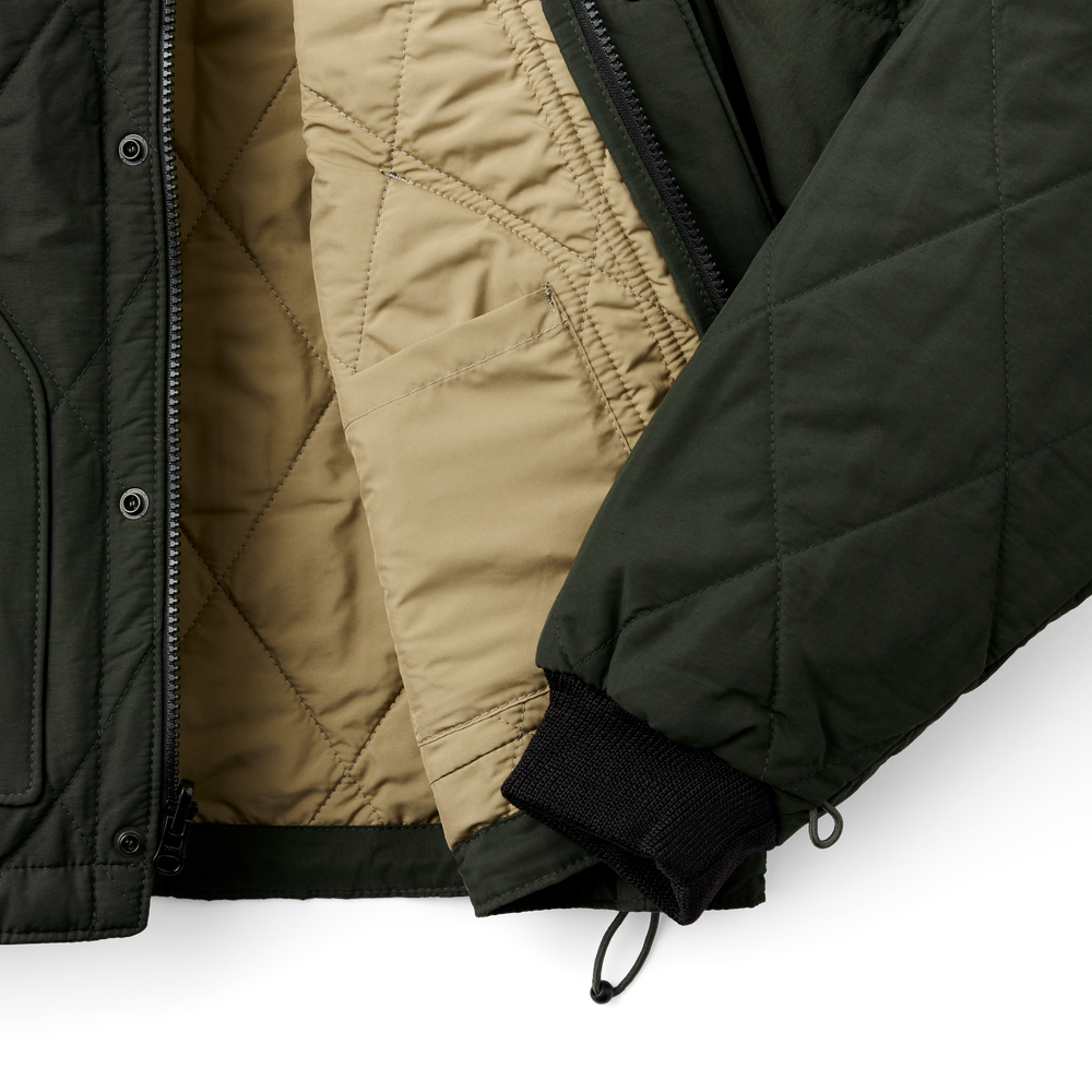 Alternate view of the Filson Quilted Pack Jacket - Dark Otter Green