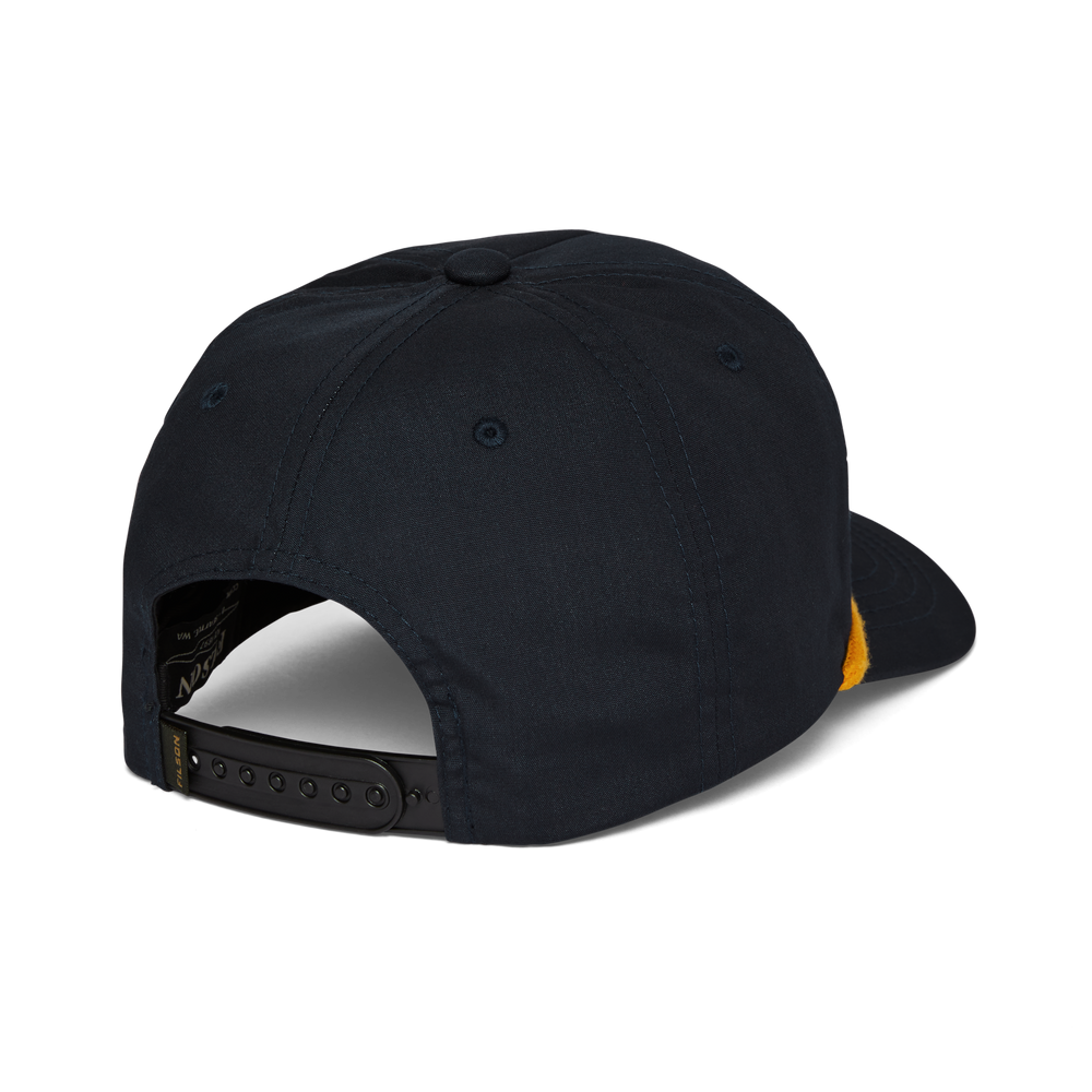 Alternate view of the Filson Rope Trucker Cap - Navy / Anchors Patch