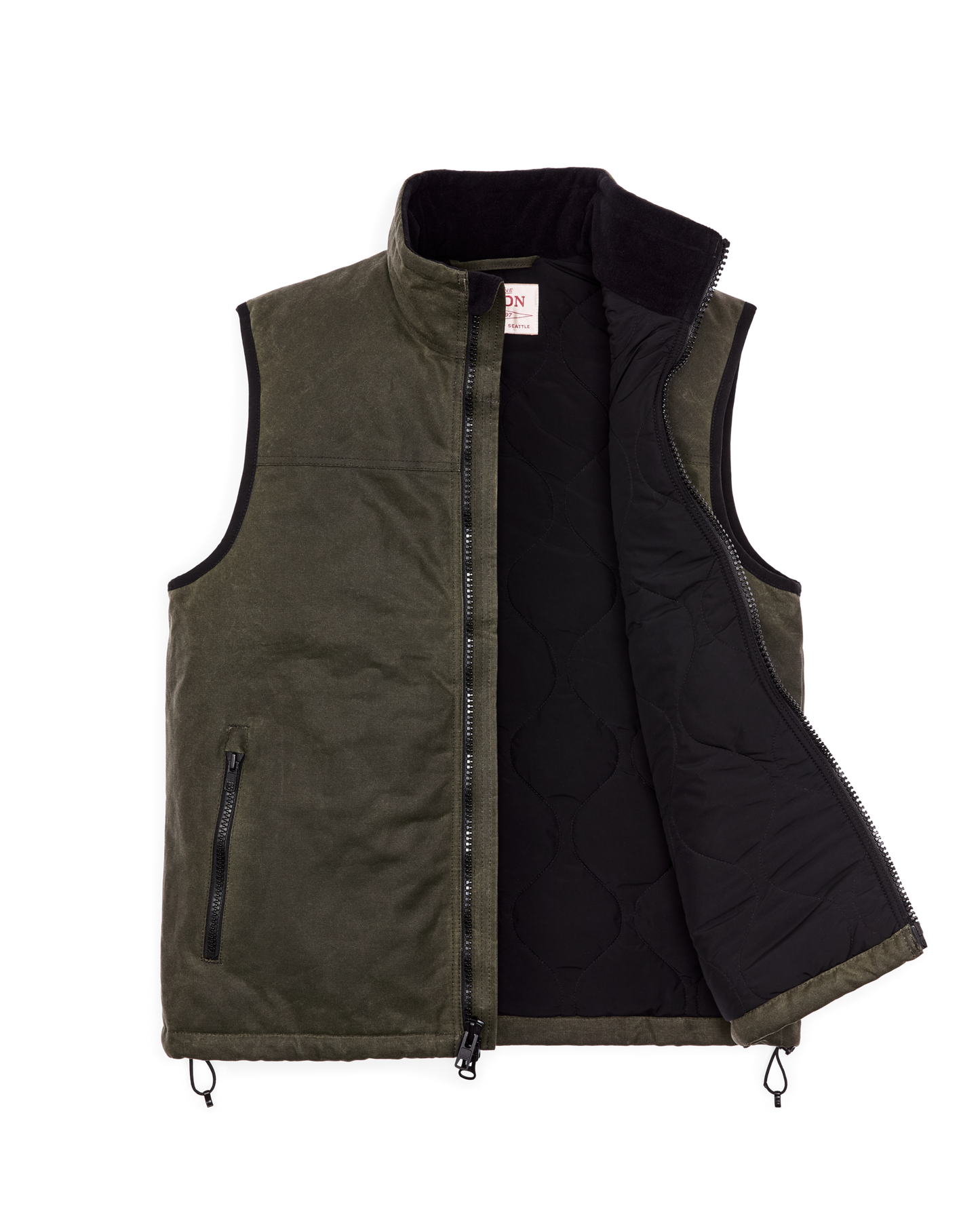 Alternate view of the Filson Tin Cloth Primaloft Vest - Otter Green