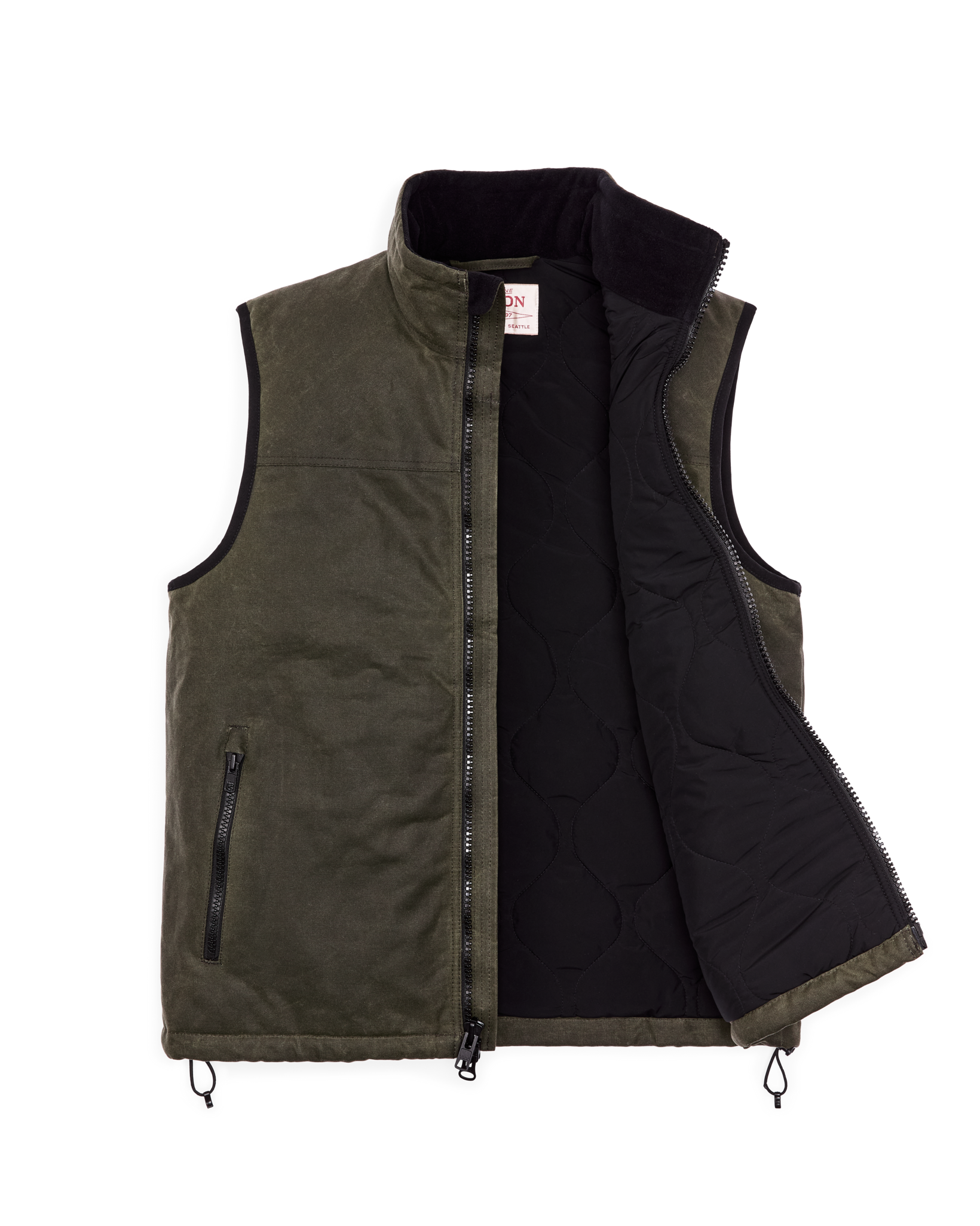 Alternate view of the Filson Tin Cloth Primaloft Vest - Otter Green
