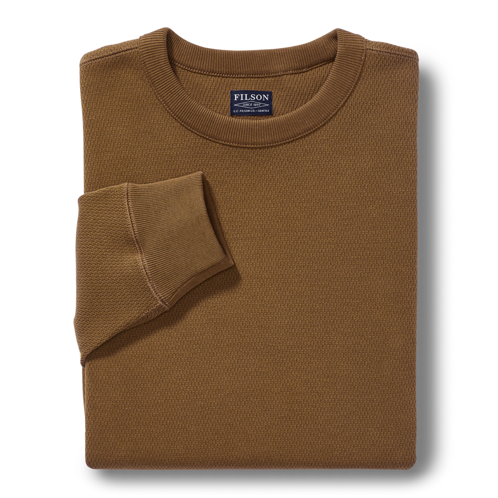 Alternate view of the Filson Waffle Knit Thermal Crewneck - Olive
