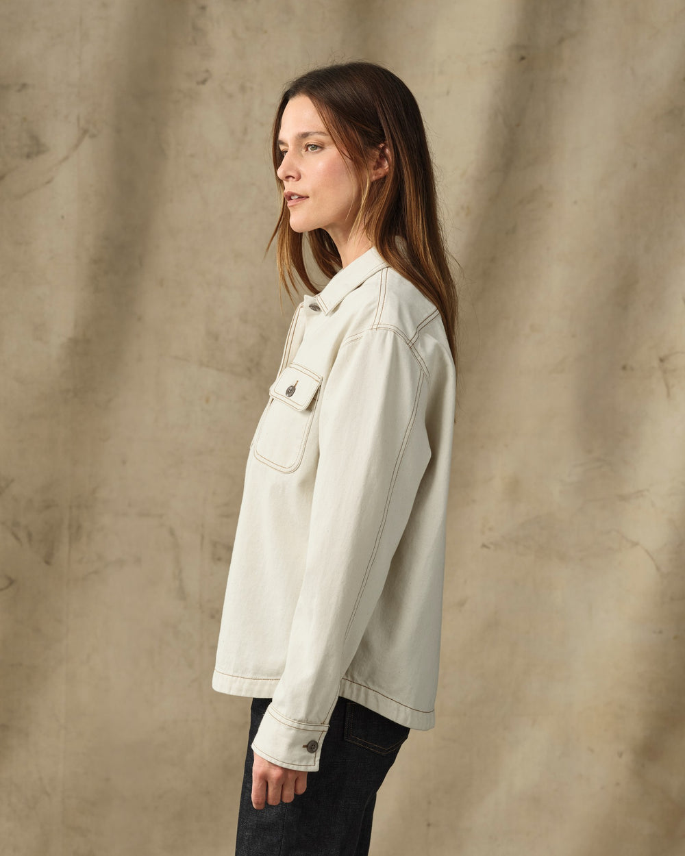 Women's Denim Shirt - Natural Seed
