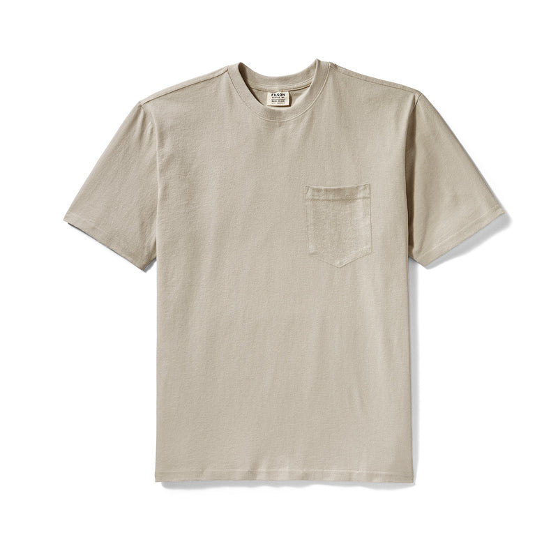 S/s Outfitter Solid One Pocket T-shirt - Pebble Grey