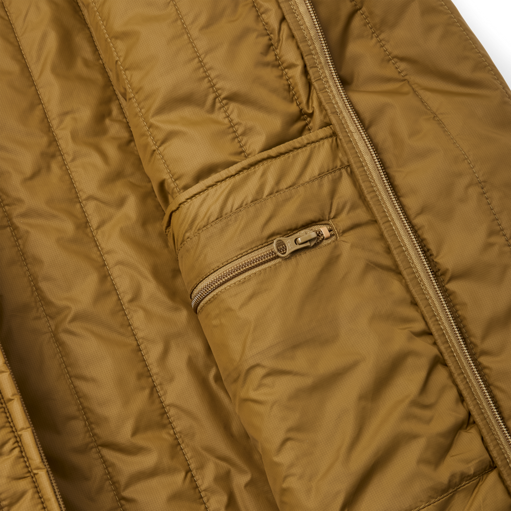 Alternate view of the Filson Ultralight Hooded Jacket - Gold Ochre