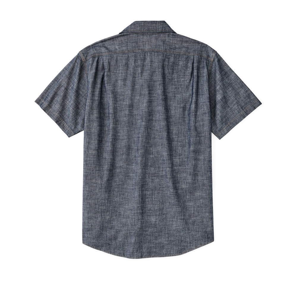 Alternate view of the Filson Short Sleeve Chambray Shirt  - Rinse Indigo