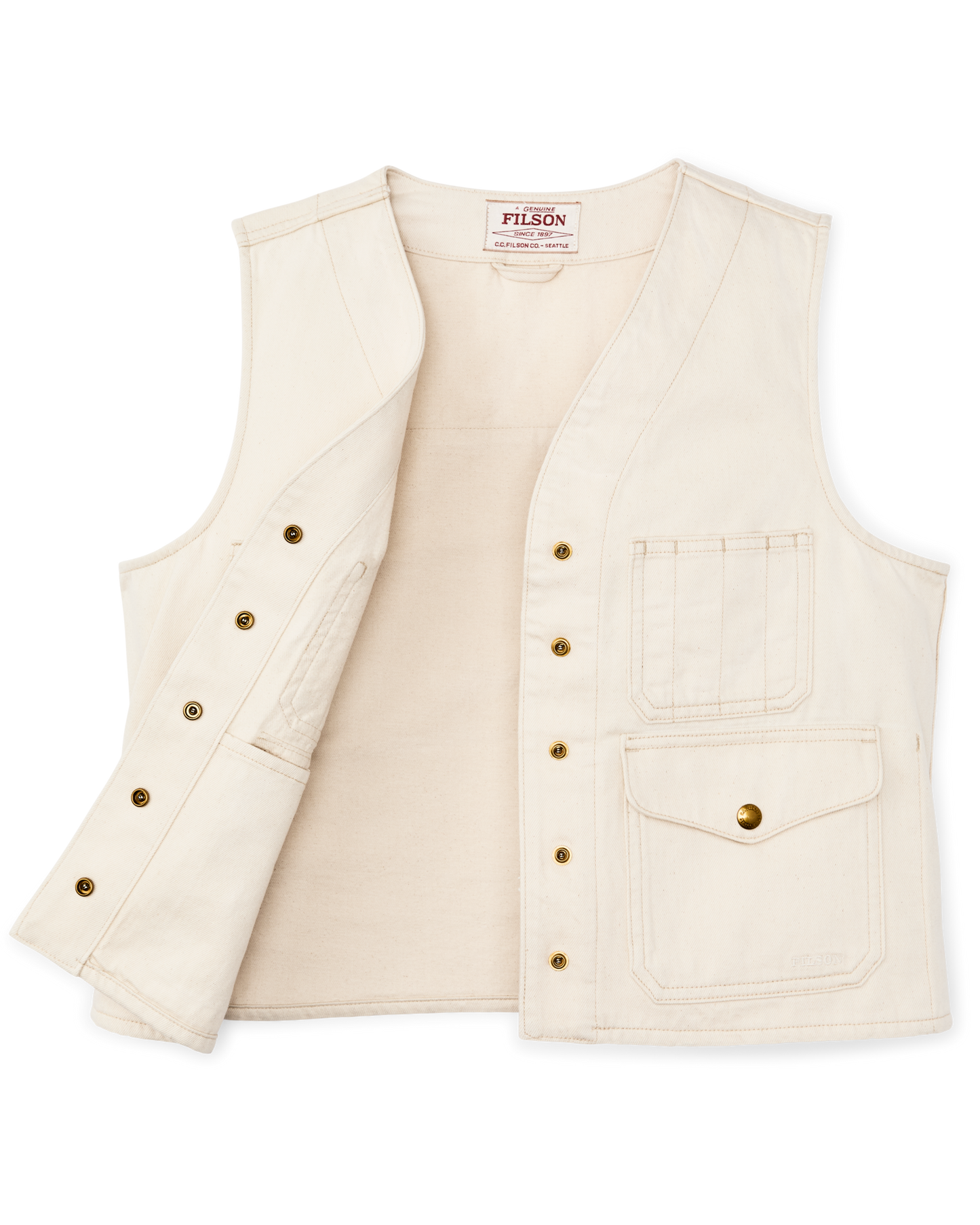Alternate view of the Filson Women's Archive Cruiser Vest - Natural Seed