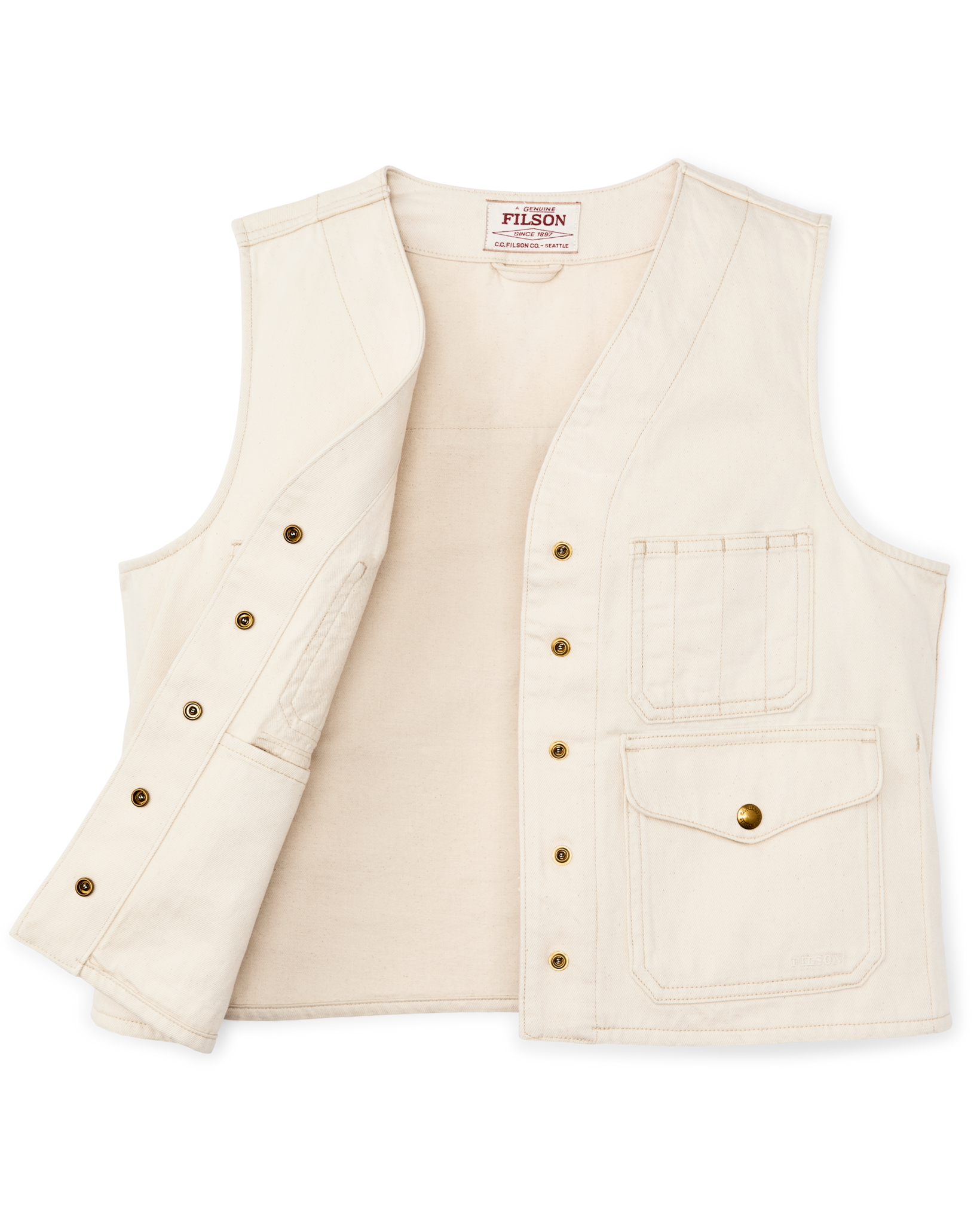 Alternate view of the Filson Women's Archive Cruiser Vest - Natural Seed