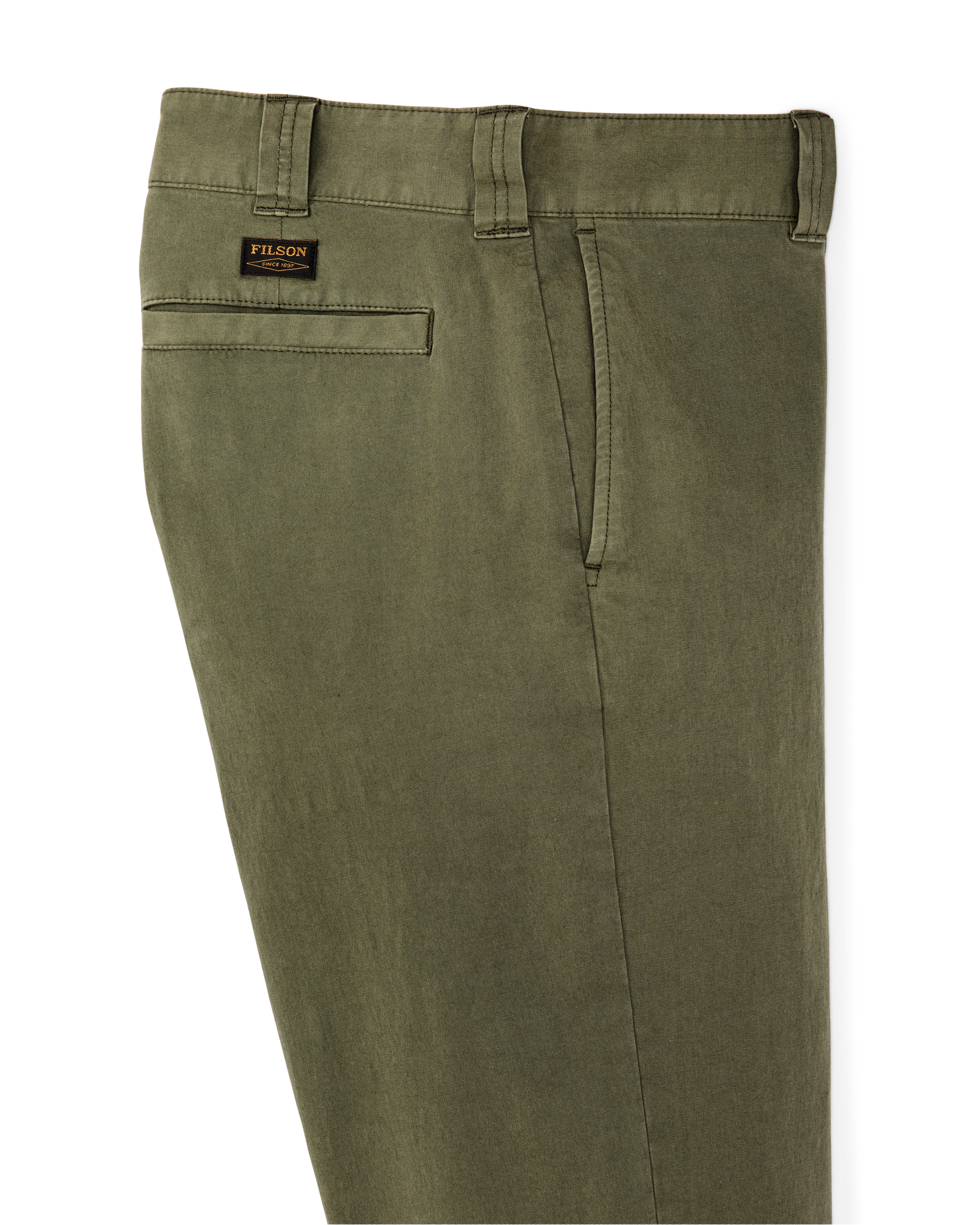 Alternate view of the Filson Granite Mountain Flat Front Pants - Burnt Olive