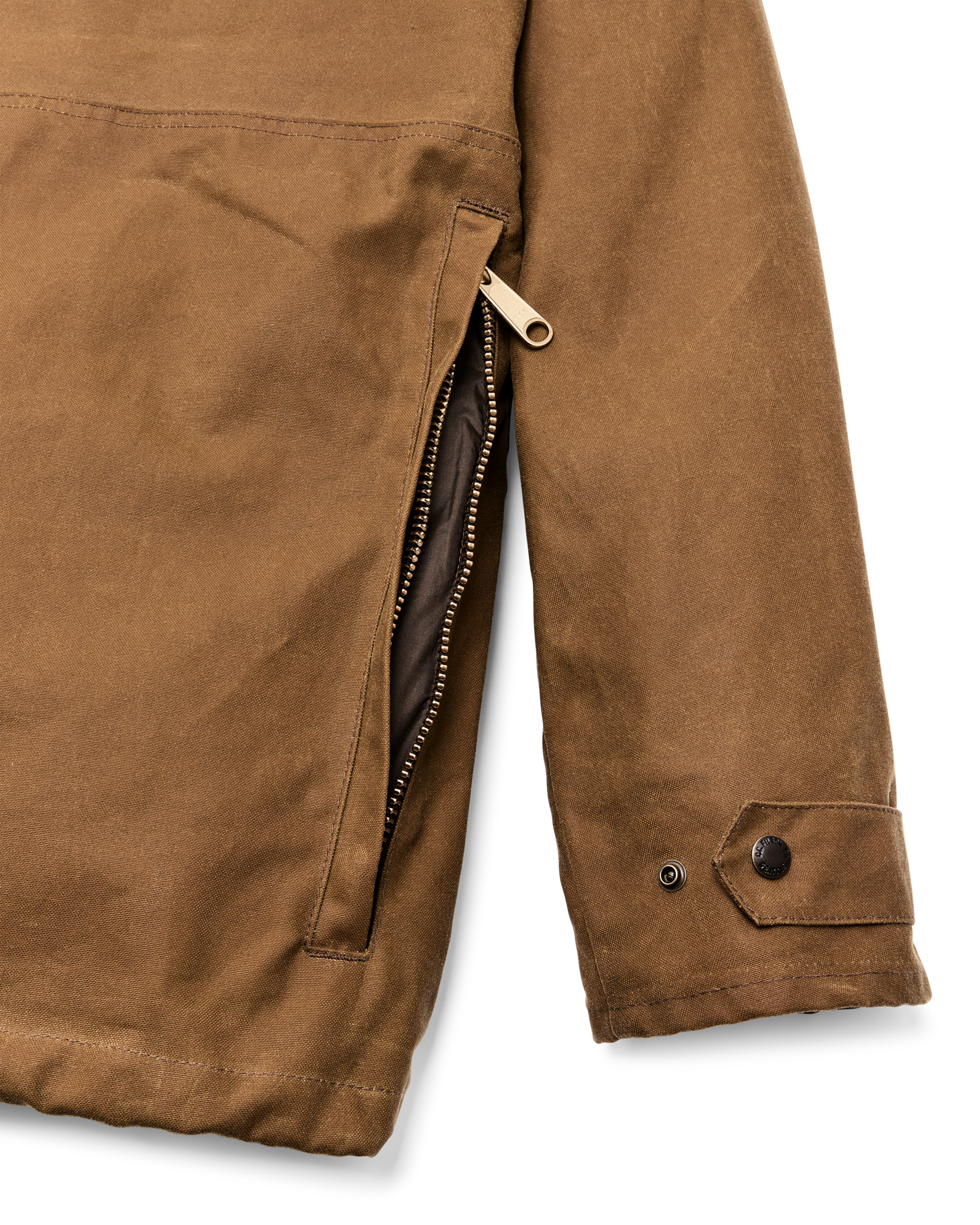 Alternate view of the Filson Lined Tin Cloth Field Jacket - Dark Tan