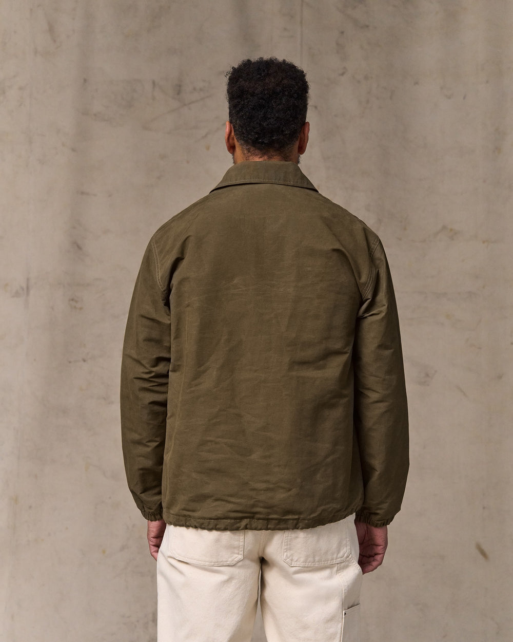 Dry Wax Windbreaker - Military Olive
